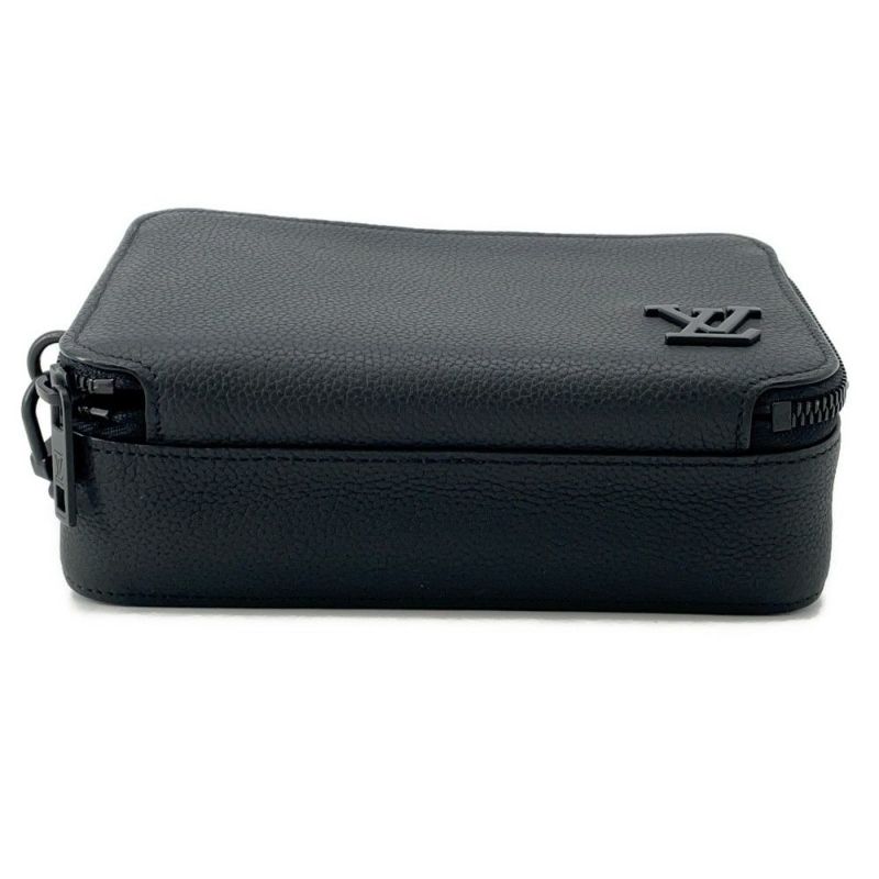 ルイヴィトン ショルダーバッグ グレインカーフレザー/LV アエログラム アルファ・ウェアラブル ウォレット M59161 黒 ブラック