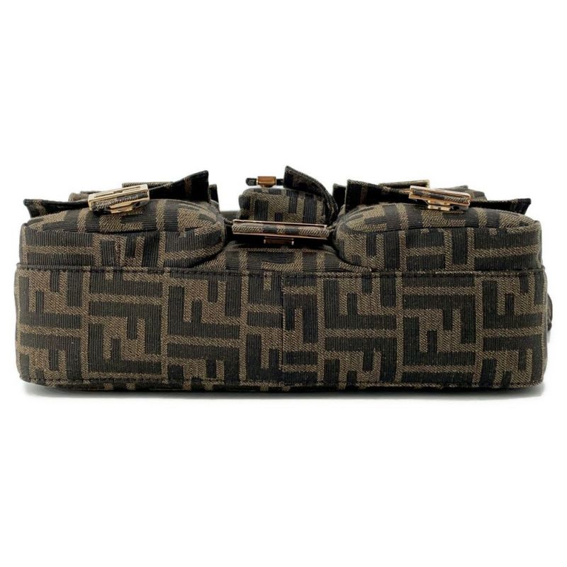 フェンディ ハンドバッグ ズッカ マルチポケット バゲット ジャガード 8BR808 FENDI バッグ 2wayショルダーバッグ