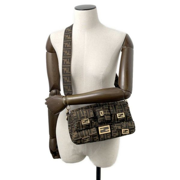 フェンディ ハンドバッグ ズッカ マルチポケット バゲット ジャガード 8BR808 FENDI バッグ 2wayショルダーバッグ