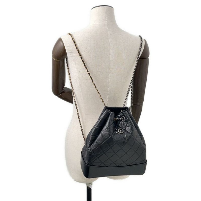 シャネル リュック マトラッセ  ココマーク ガブリエル ドゥ バックパック A94485 CHANEL  黒