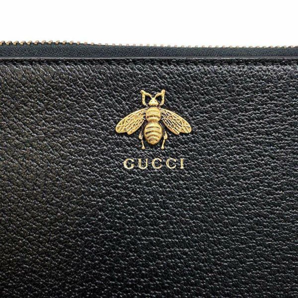 グッチ クラッチバッグ アニマリエ BEE レザー 523684 GUCCI バッグ ビー 黒