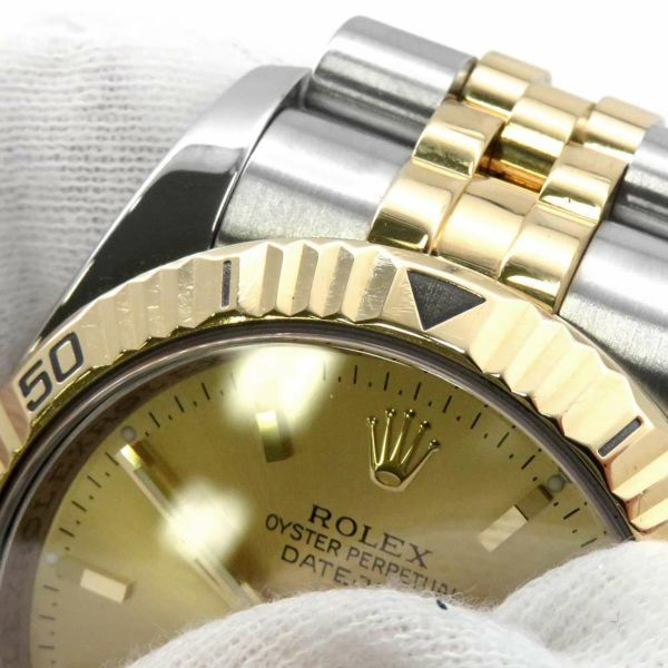 ロレックス デイトジャスト ターノグラフ SS/K18YG イエローゴールド D番 116263 ROLEX 腕時計 シャンパン文字盤