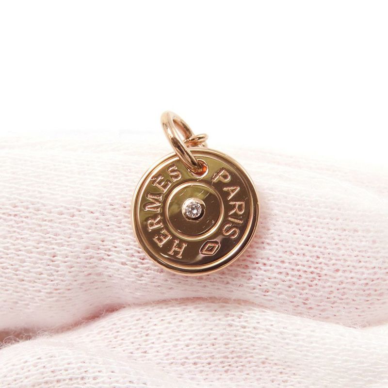エルメス ピアス ガンバード クルー・ド・セル ピアス ダイヤモンド 計0.04ct K18PGピンクゴールド HERMES Ex-Libris Clou de Selle
