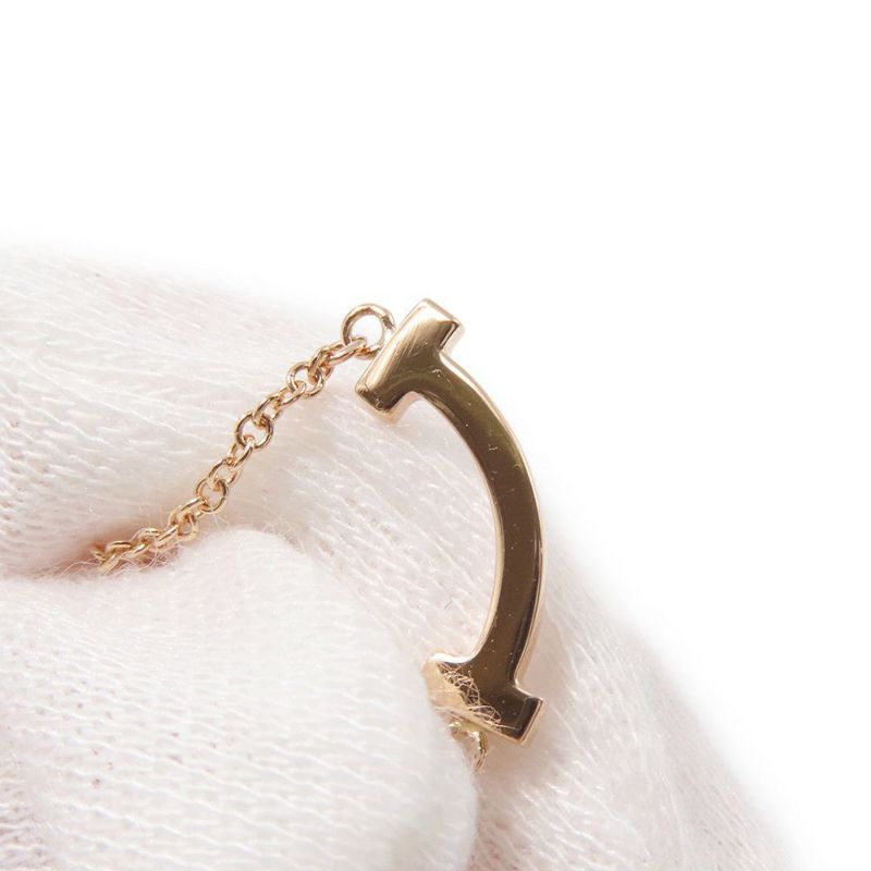 ティファニー ネックレス Tスマイル ミニ ダイヤモンド 計0.03ct K18PGピンクゴールド 62617772 Tiffany&Co. ペンダント