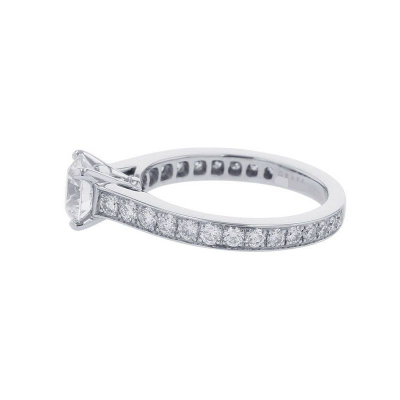 グラフ リング フレーム ラウンド ダイヤモンド エンゲージメントリング ダイヤ 中石0.70ct Pt950 サイズ5号 RPV01 GIA鑑定書付き 指輪