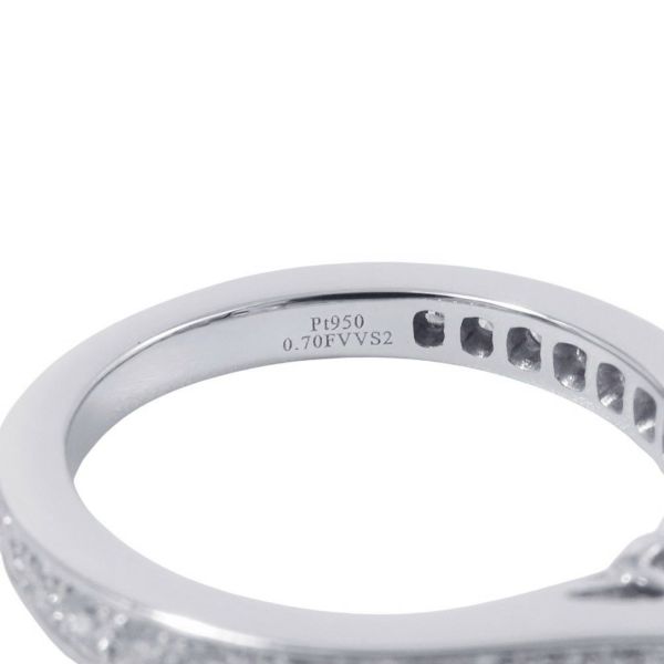 グラフ リング フレーム ラウンド ダイヤモンド エンゲージメントリング ダイヤ 中石0.70ct Pt950 サイズ5号 RPV01 GIA鑑定書付き 指輪