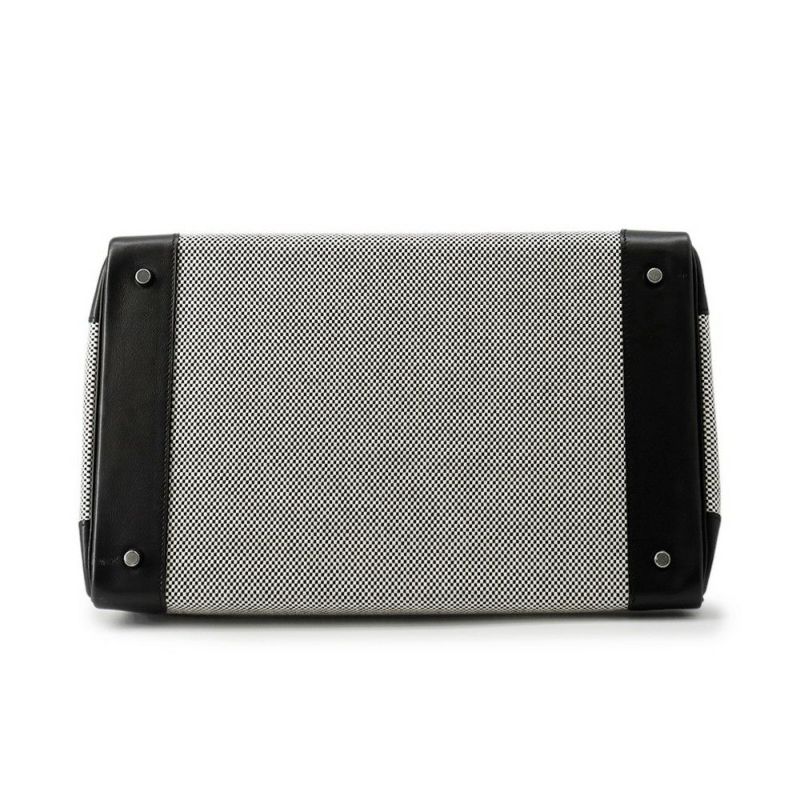 エルメス ハンドバッグ オータクロア40 ブラック/エクリュ/シルバー金具 トワルGM/エバーカラー U刻印 黒