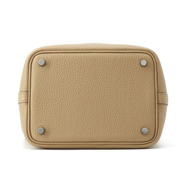 エルメス ハンドバッグ ピコタンロックMM ビスキュイ/シルバー金具 トリヨンクレマンス K刻印