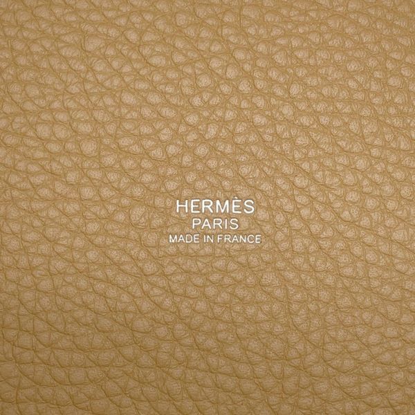 エルメス ハンドバッグ ピコタンロックMM ビスキュイ/シルバー金具 トリヨンクレマンス K刻印