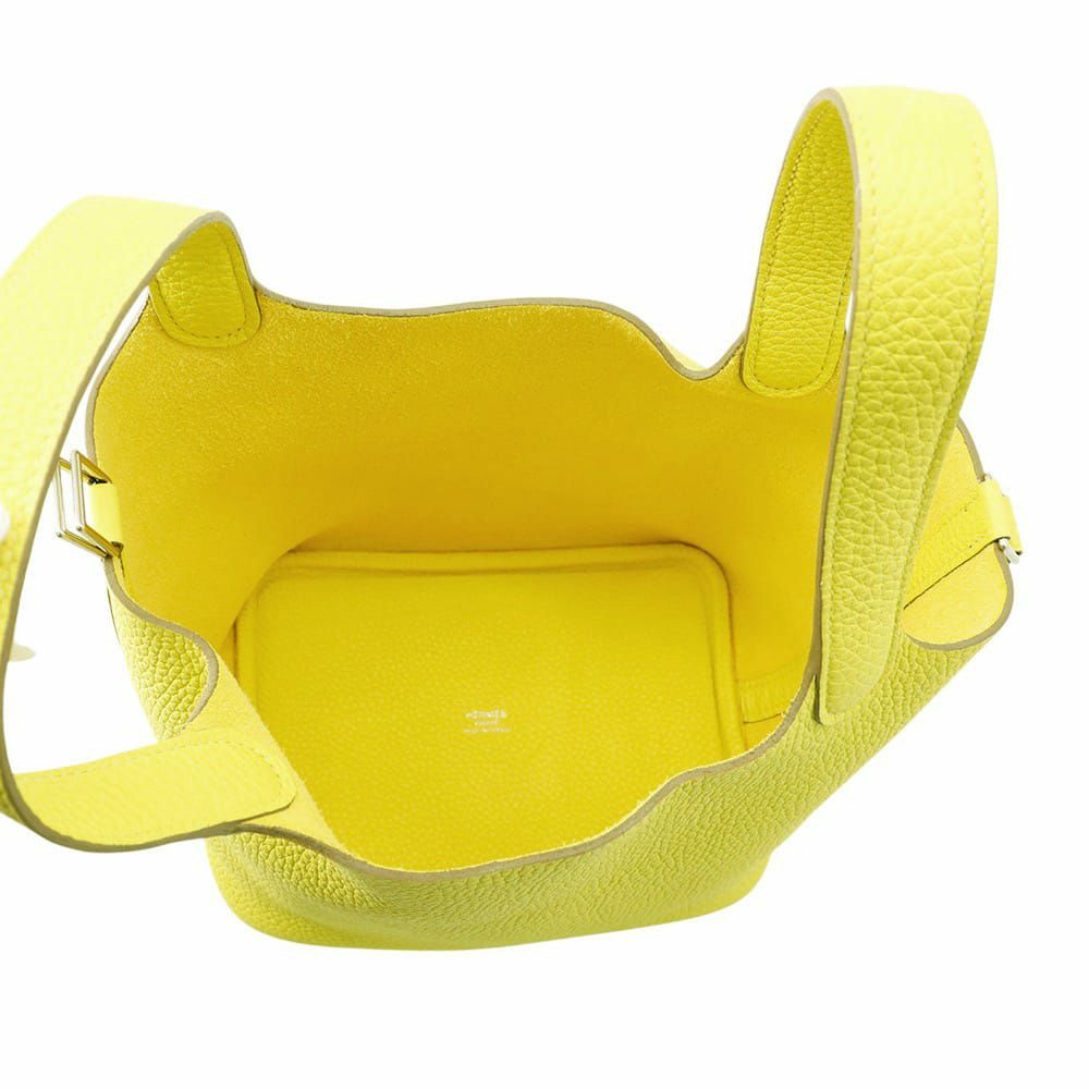 エルメス ハンドバッグ ピコタンロックPM ライム/シルバー金具 トリヨンクレマンス Z刻印