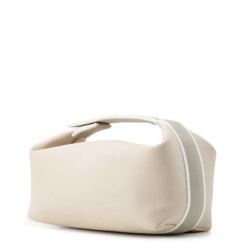 エルメス ポーチ ブリッド・ア・ブラックPM ベージュ/シルバー金具 キャンバス HERMES バッグ 小物入れ