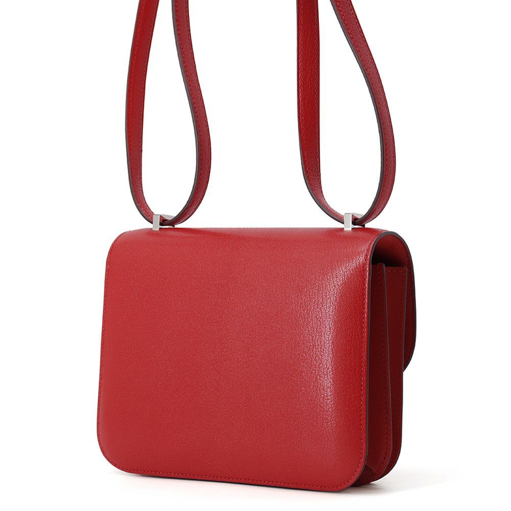 エルメス ミニ コンスタンス3 ミロワール ルージュラデュー/シルバー金具 シェブルシャムキラ K刻印