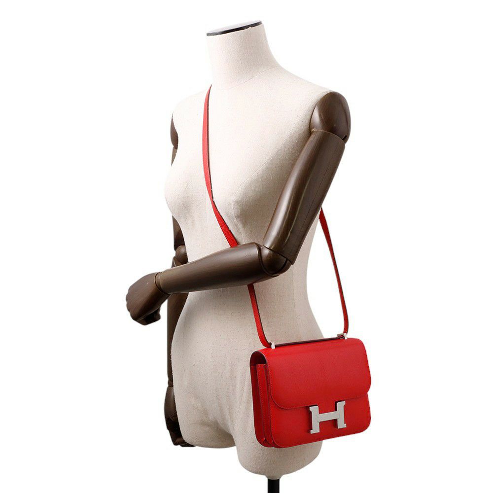 エルメス ミニ コンスタンス3 ミロワール ルージュラデュー/シルバー金具 シェブルシャムキラ K刻印