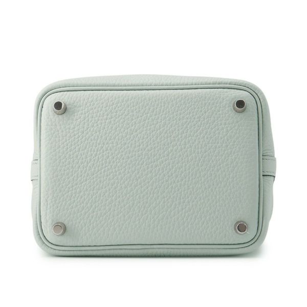エルメス ハンドバッグ ピコタンロックPM ブルーペール/シルバー金具 トリヨンクレマンス W刻印