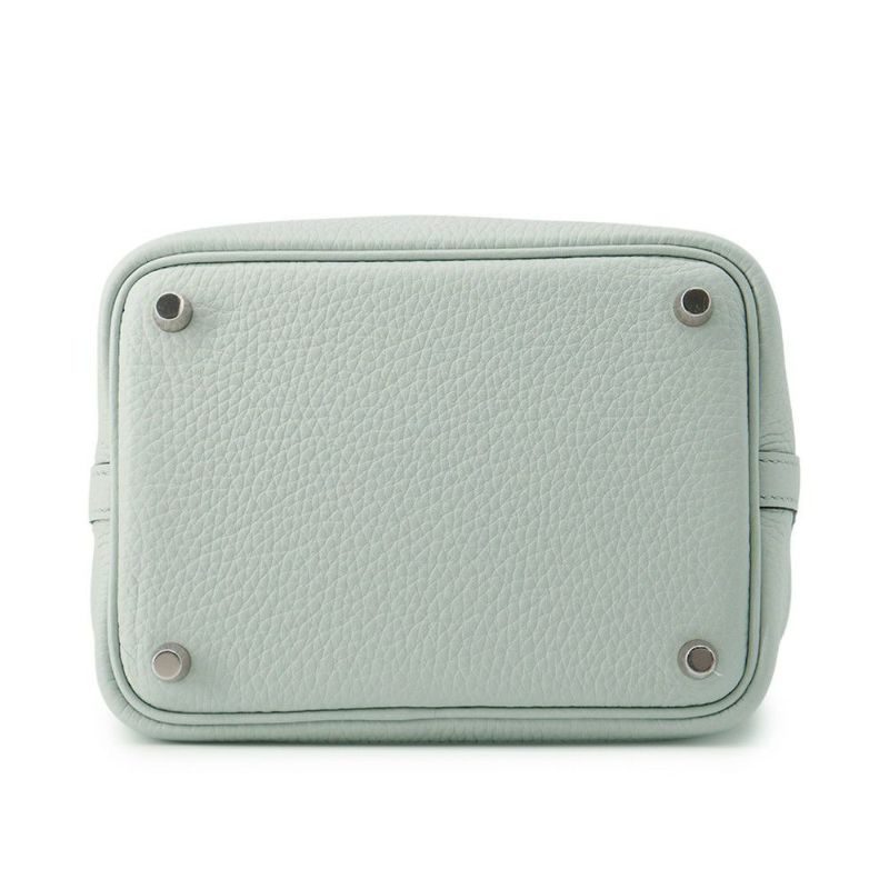 エルメス ハンドバッグ ピコタンロックPM ブルーペール/シルバー金具 トリヨンクレマンス W刻印