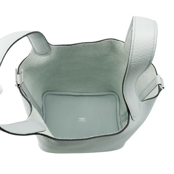 エルメス ハンドバッグ ピコタンロックPM ブルーペール/シルバー金具 トリヨンクレマンス W刻印