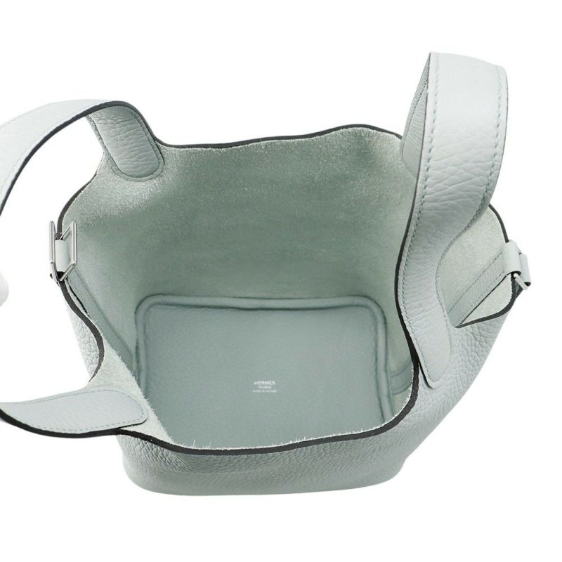 エルメス ハンドバッグ ピコタンロックPM ブルーペール/シルバー金具 トリヨンクレマンス W刻印