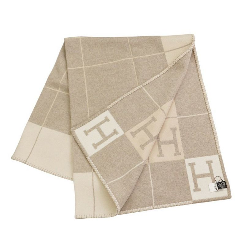 エルメス ブランケット アヴァロンIII ウール カシミヤ HERMES