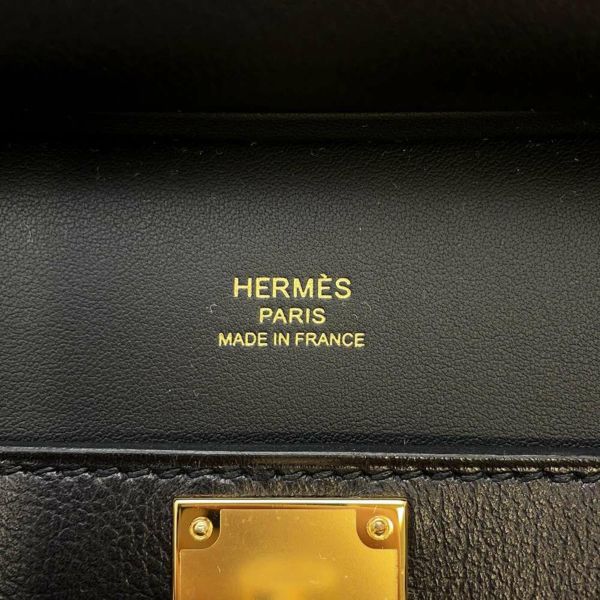 エルメス ジプシエール ミニ ブラック/ゴールド金具 エバーカラー W刻印 HERMES バッグ 黒