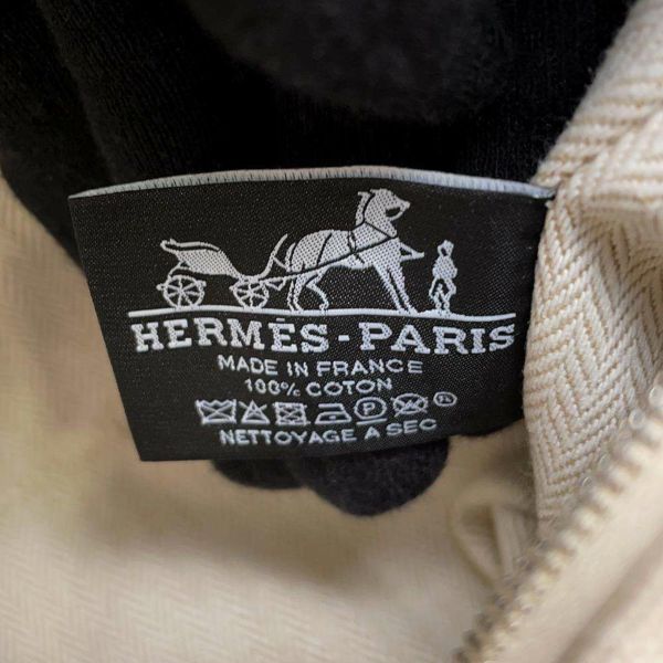 エルメス ポーチ ブリッド・ア・ブラックGM ベージュ/シルバー金具 キャンバス HERMES バッグ 小物入れ