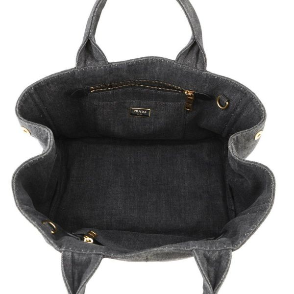 プラダ トートバッグ カナパ CANAPA デニム B2642B PRADA 2way 黒