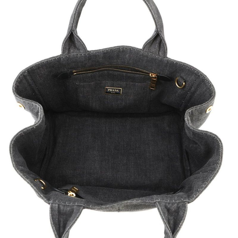 プラダ トートバッグ カナパ CANAPA デニム B2642B PRADA 2way 黒