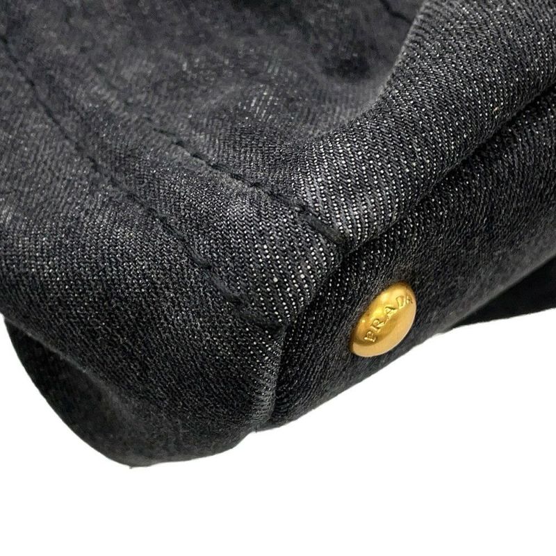 プラダ トートバッグ カナパ CANAPA デニム B2642B PRADA 2way 黒