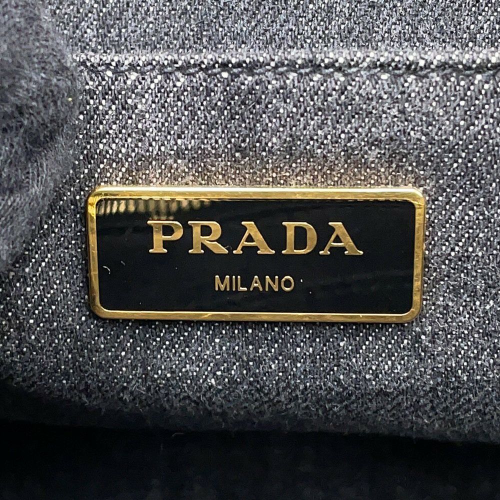 プラダ トートバッグ カナパ CANAPA デニム B2642B PRADA 2way 黒