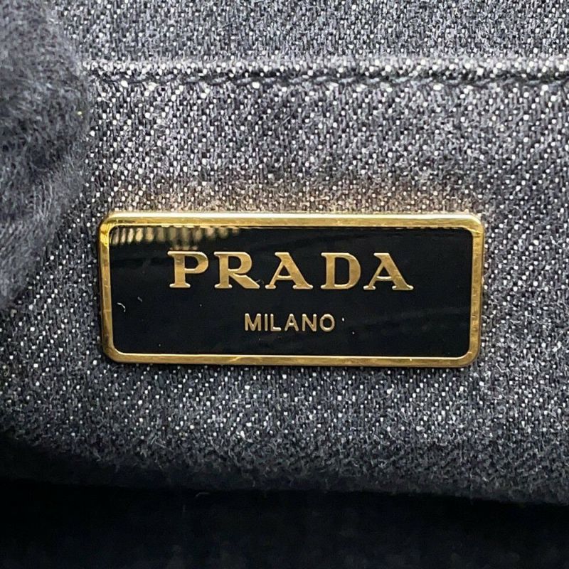プラダ トートバッグ カナパ CANAPA デニム B2642B PRADA 2way 黒