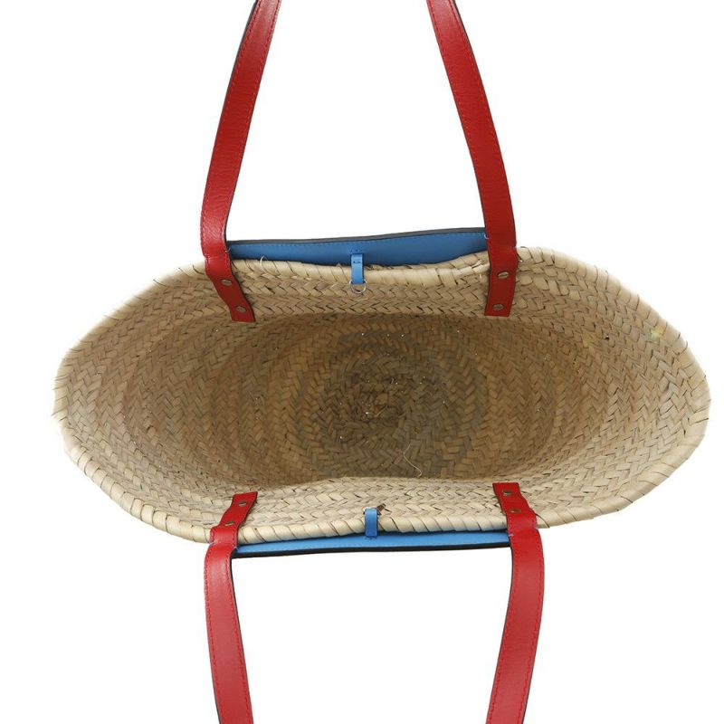 クリスチャン・ルブタン トートバッグ ルビショア ラフィア レザー 1215220 Christian Louboutin かごバッグ