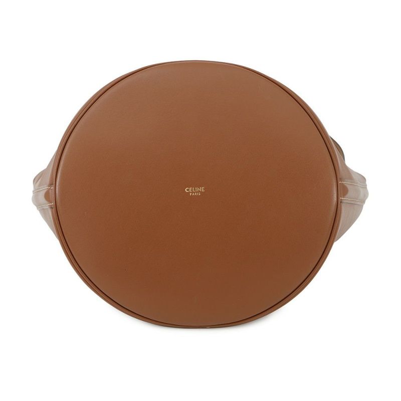 セリーヌ ハンドバッグ ティーンバケット16 カーフレザー 197573CR4.04LU CELINE 2way ブラウン