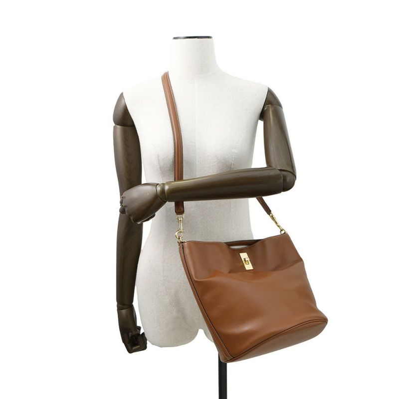 セリーヌ ハンドバッグ ティーンバケット16 カーフレザー 197573CR4.04LU CELINE 2way ブラウン