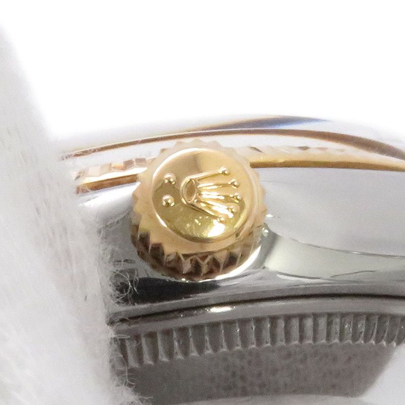 ロレックス オイスターパーペチュアル 81番 SS/K18YG 1005 ROLEX 腕時計 黒文字盤