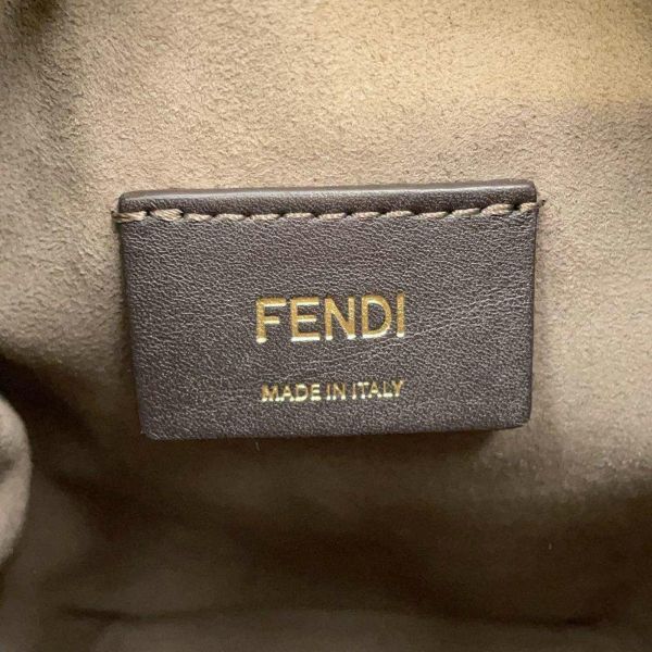 フェンディ ショルダーバッグ ズッカ柄 モン トレゾール ミニ レザー 8BS010 FENDI 2wayハンドバッグ