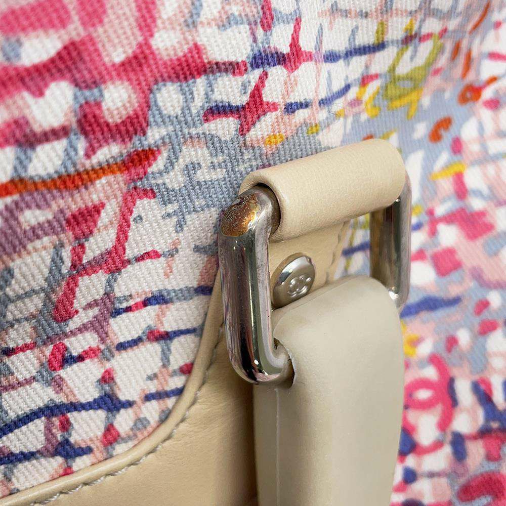 シャネル トートバッグ クローバーチャーム ココマーク ツイード柄 キャンバス CHANEL 2wayショルダーバッグ