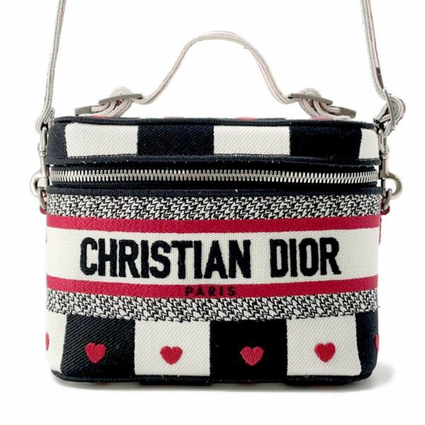 クリスチャン・ディオール ハンドバッグ ディオール アムール ハート バニティ Christian Dior 2wayショルダーバッグ 黒 白  安心保証 | 中古・新品ブランド販売ギャラリーレア公式通販