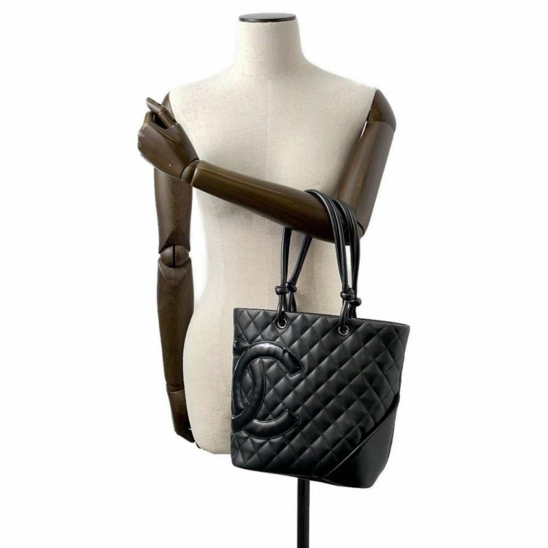 シャネル ハンドバッグ カンボンライン ココマーク ミディアム A25167 CHANEL バッグ 黒