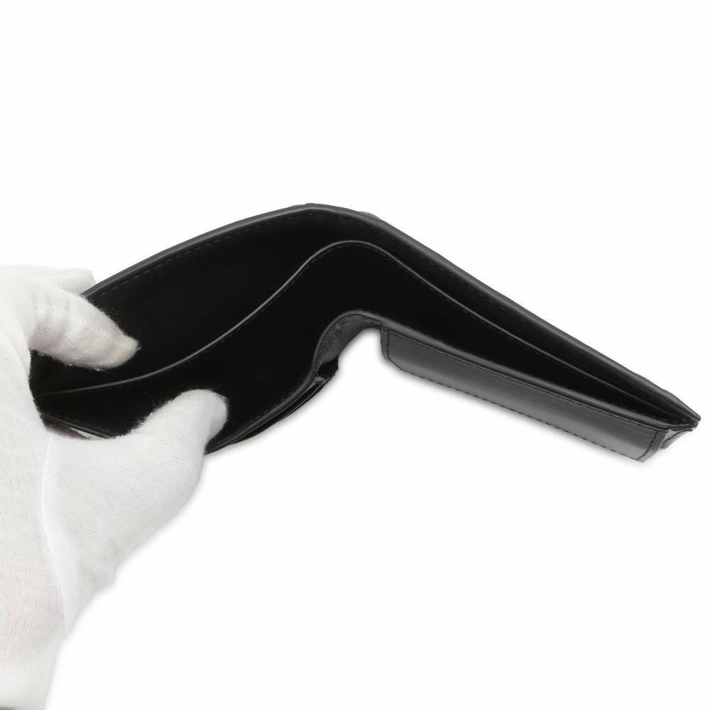 ボッテガヴェネタ 二つ折り財布 イントレチャート レザー 749412 BOTTEGA VENETA メンズ 黒