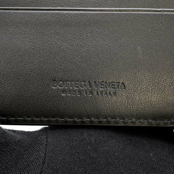 ボッテガヴェネタ 二つ折り財布 イントレチャート レザー 749412 BOTTEGA VENETA メンズ 黒