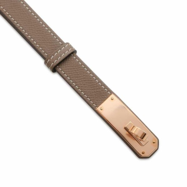 エルメス ケリーベルト エトゥープ/ピンクゴールド金具 エプソン