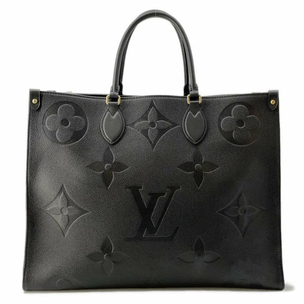 ルイヴィトン トートバッグ モノグラム・アンプラント オンザゴーGM M44925 LOUIS VUITTON 2wayショルダーバッグ 黒 ブラック