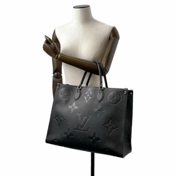 ルイヴィトン トートバッグ モノグラム・アンプラント オンザゴーGM M44925 LOUIS VUITTON 2wayショルダーバッグ 黒 ブラック