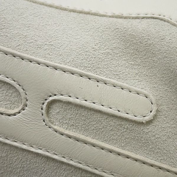 エルメス スニーカー レース・アップ ヴェロア ナッパレザー レディースサイズ38 HERMES 靴 白