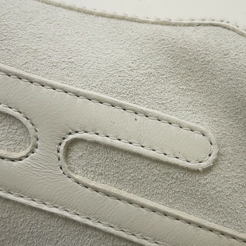 エルメス スニーカー レース・アップ ヴェロア ナッパレザー レディースサイズ38 HERMES 靴 白