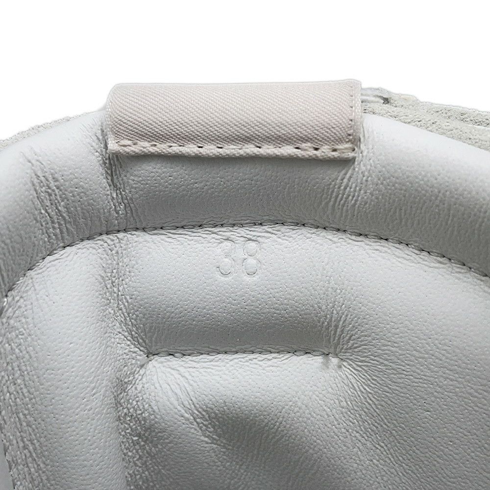 エルメス スニーカー レース・アップ ヴェロア ナッパレザー レディースサイズ38 HERMES 靴 白