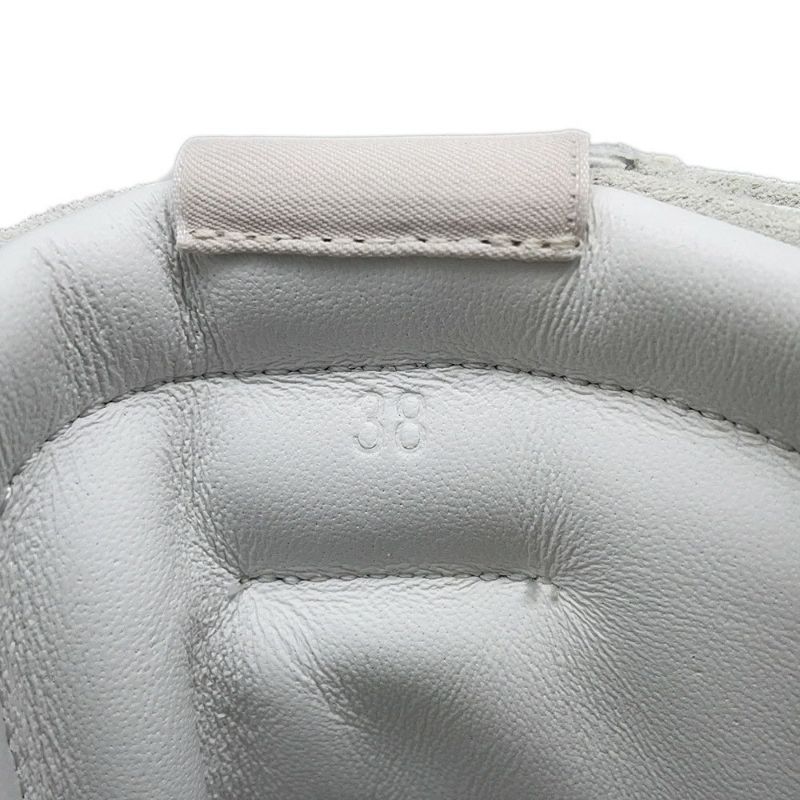 エルメス スニーカー レース・アップ ヴェロア ナッパレザー レディースサイズ38 HERMES 靴 白