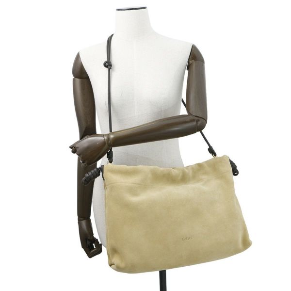 ロエベ ショルダーバッグ フラメンコパース ラージ スエード A411FPDX12 LOEWE 2way