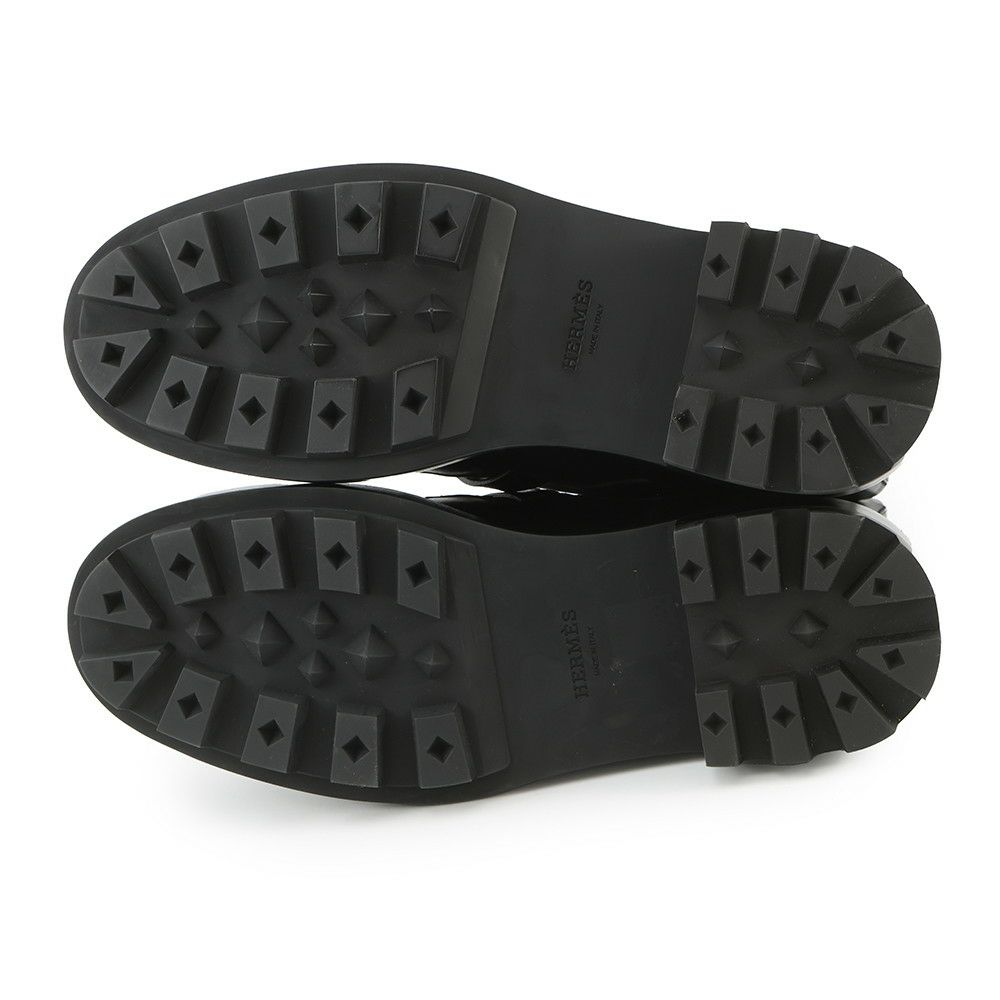 エルメス ブーツ フィアクル ケリーバックル レザー メンズサイズ42 HERMES 靴 黒