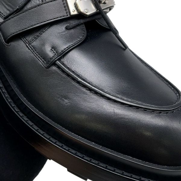 エルメス ブーツ フィアクル ケリーバックル レザー メンズサイズ42 HERMES 靴 黒