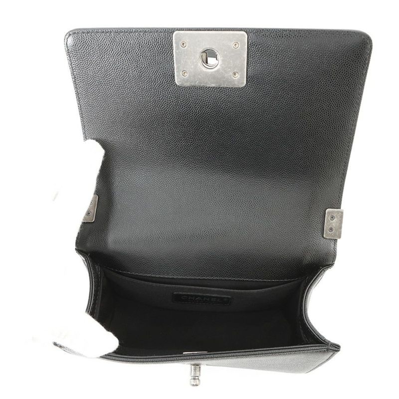 シャネル チェーンショルダーバッグ マトラッセ ココマーク ボーイシャネル スモール A67085 CHANEL 黒